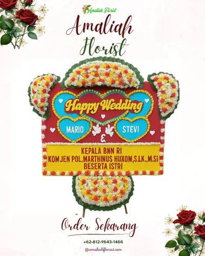 Karangan Papan Bunga Pernikahan di Nagreg